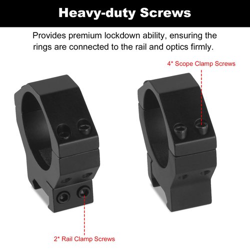 ToopMount Tactical Scope Rings Mounts fits 34mm Picatinny Scope Rings, 1.4" Diameter Scope Rings, for Standard 20mm Base Standard Picatinny Scope Mount Rails(1.06 inch Height, Low)