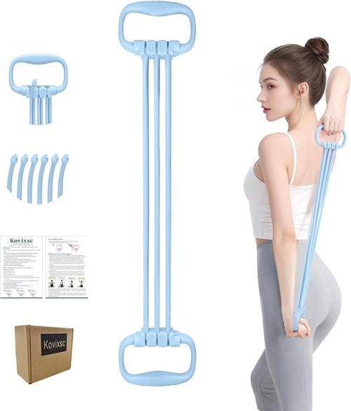 Figure 8 Resistance Band - Adjustable 15-90LBS for Women | Perfect for Arm, Back, Yoga & Pilates