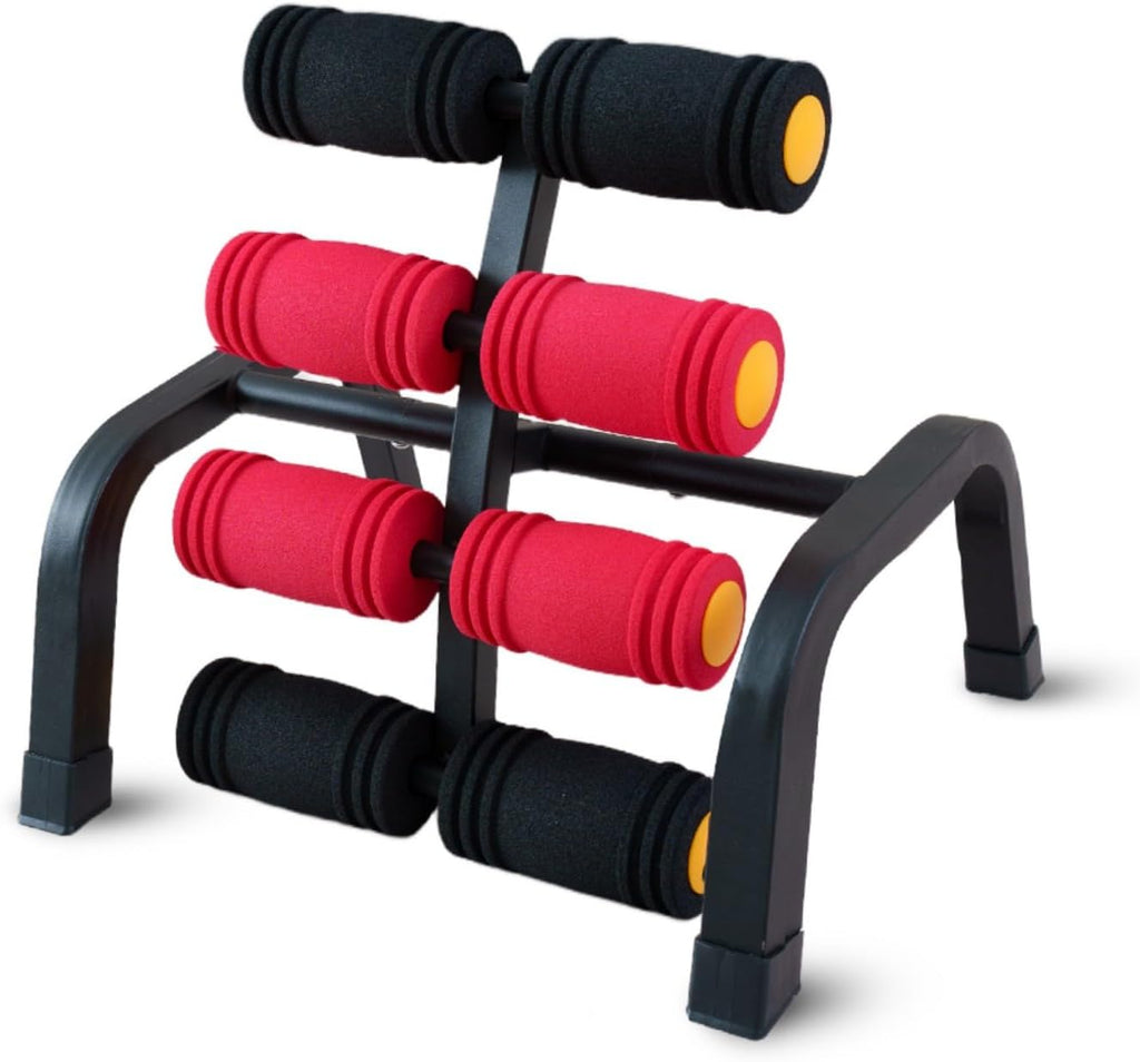 Skiennix Foldable Back Extension Machine - Home Gym Sit-Up Equipment for Glutes & Abs | Resistance Bands Included