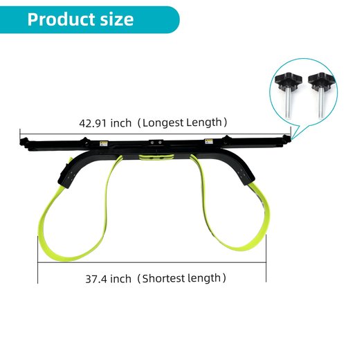 DoonMi Universal Golf Bag Holder Attachment No-Drilling Required for EZGO, Club Car, and Yamaha, Adjustable Rear Seat Golf Cart Club Holder.