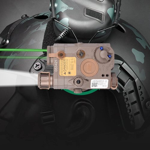 CTOPTIC Airsoft PEQ 15 PEQ Box IR Laser Green Laser Sight White LED Flashlight for AEG GBB CQB Black