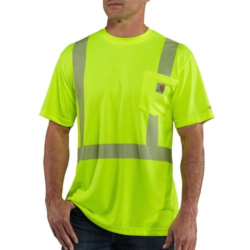Carhartt Men's HV Force Relaxed Class 2 T-Shirt, Brite Lime, Large