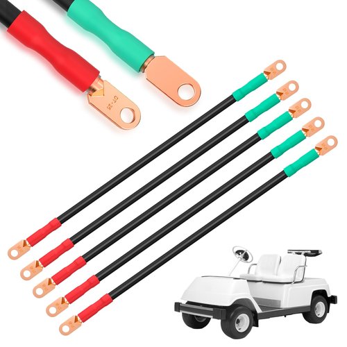 10L0L Golf Cart Battery Cable 4 Gauge for Yamaha G2 G8 G9 (36V), Club Car DS 1995-up (48V), Club Car DS 1981-up (36V) Welding Battery Pure Copper Flexible Cable with Terminal Connector