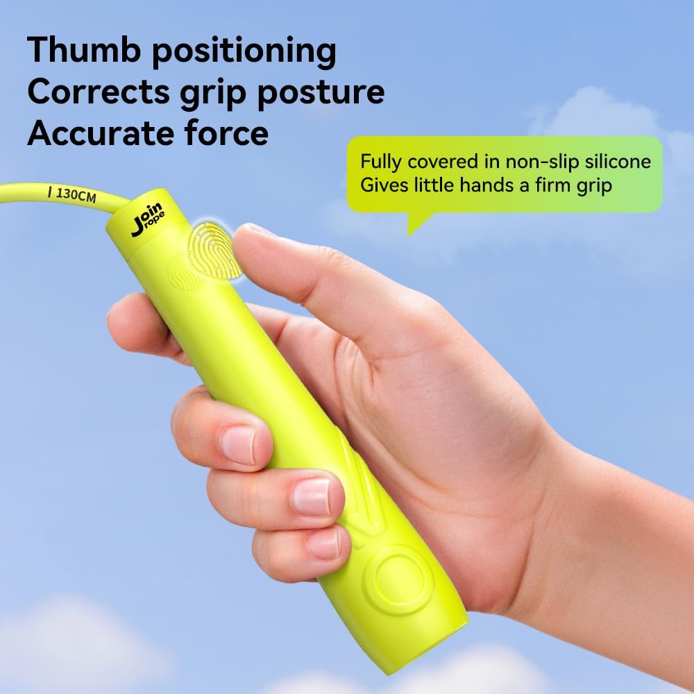 Skiennix Kids Jump Rope - Adjustable Speed Skipping Rope with Dual Bearings & Silicone Handles | Indoor/Outdoor Fitness Toy