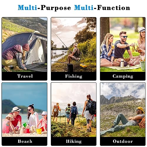 Square Portable Camping Toilet for Adults Foldable & Heavy Duty - GLXPJU