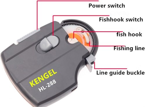KENGEL® Electric Device Automatic Fishing Hook Tier Tool Tyer Machine Tying Device Tie Knot Lure Fishing Hook Line Tyer Tie Machine Fishing Tackle