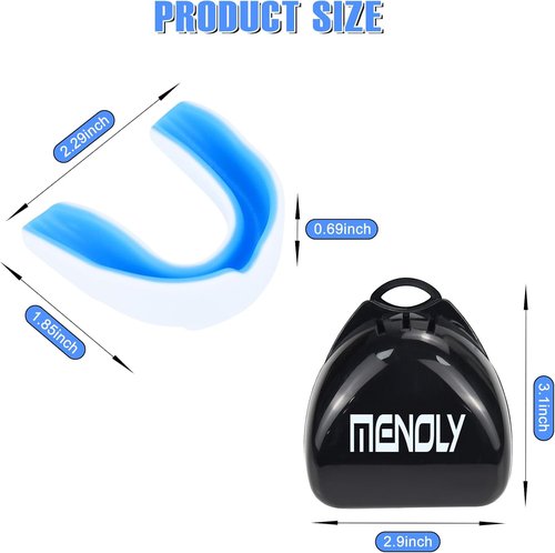 MENOLY Youth Mouth Guard - 6 Pack Sport Mouth Guards with Portable Cases for Football, Basketball, MMA & More