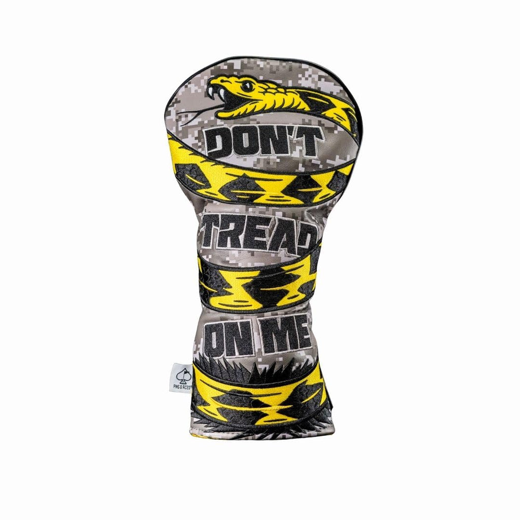 Pins & Aces Golf Co. Don’t Tread On Me Premium Fairway Headcover - Quality Leather, Hand-Made Golf Wood Head Cover - Style Customize Your Bag - Tour Inspired, American, Patriotic Classic Design