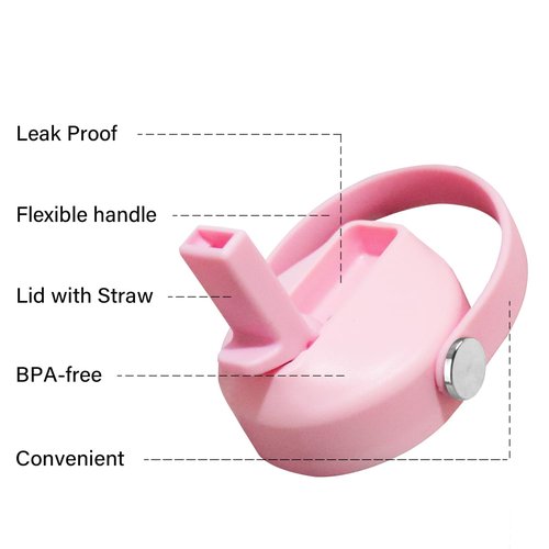 SENDESTAR Spout Lid for Hydroflask Wide Mouth Water Bottle Fits 18 oz 20 oz 32 oz 40 oz 73 oz,Chug Cap Flexible Handle Compatible, Takeya, Simple Modern, Wide Mouth Water Bottle