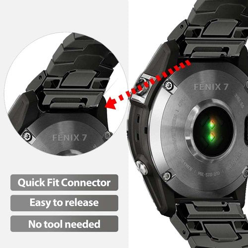synsing No Tool Needed 22mm Titanium Band Compatible for Tactix 8 47mm/Fenix 8 47mm/7/6 Pro/Forerunner 965,26mm Metal Quick Fit WatchBand for Tactix 8 51mm/Instinct 3 50mm/Fenix 8 51mm/7X Pro/6X Pro