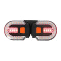 Bike Tail Light with Remote Control and Turn Signals, USB Rechargeable Bright LED Yellow and Red Lamps, 5 Lighting Modes, IPX6 Waterproof for Mountain and Road Bikes, Bike Turn Signal Light