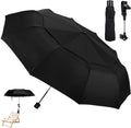 Skiennix Chair Umbrella - Double Canopy Sunshade with 360° Swivel & UPF 50+ Protection | 39.4in Clip-On for Beach, Camping, Stroller, Wheelchair, Golf Cart