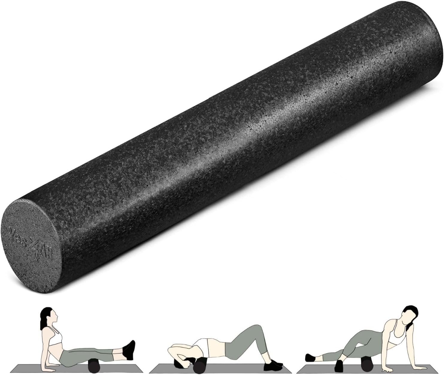 Yes4All High-Density Foam Roller - Versatile Back Roller for Yoga, Pilates & Stretching | 12-36 Inch Sizes