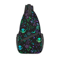 VOOHDDY Magic Skull Goth Moon Star Sling Bag For Women Men Travel Hiking Backpack Crossbody Shoulder Chest Bags Casual Daypack Sport