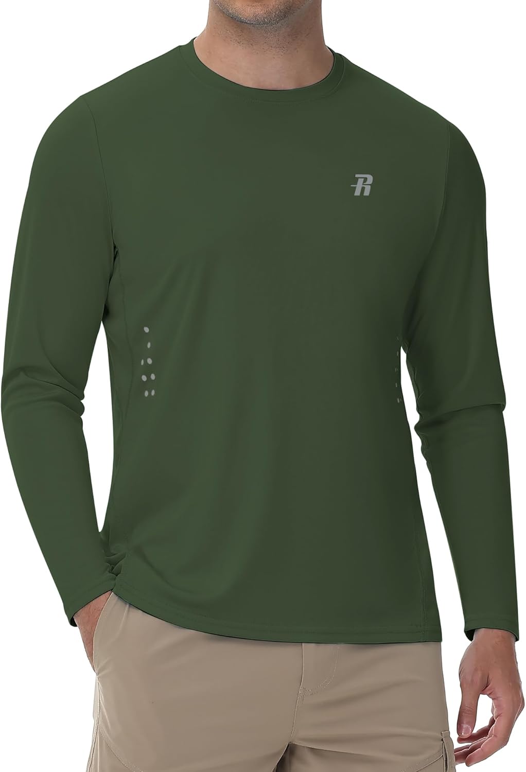 Runhit Men's UPF 50+ Sun Protection Shirt - Long Sleeve UV Swim & Fishing Rash Guard | Quick Dry, Lightweight
