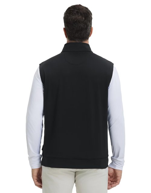 M MAELREG Golf Vests For Men Stretch Lightweight Breathable Quick Dry Stand Collar Sport Men's Quarter Zip Pullover