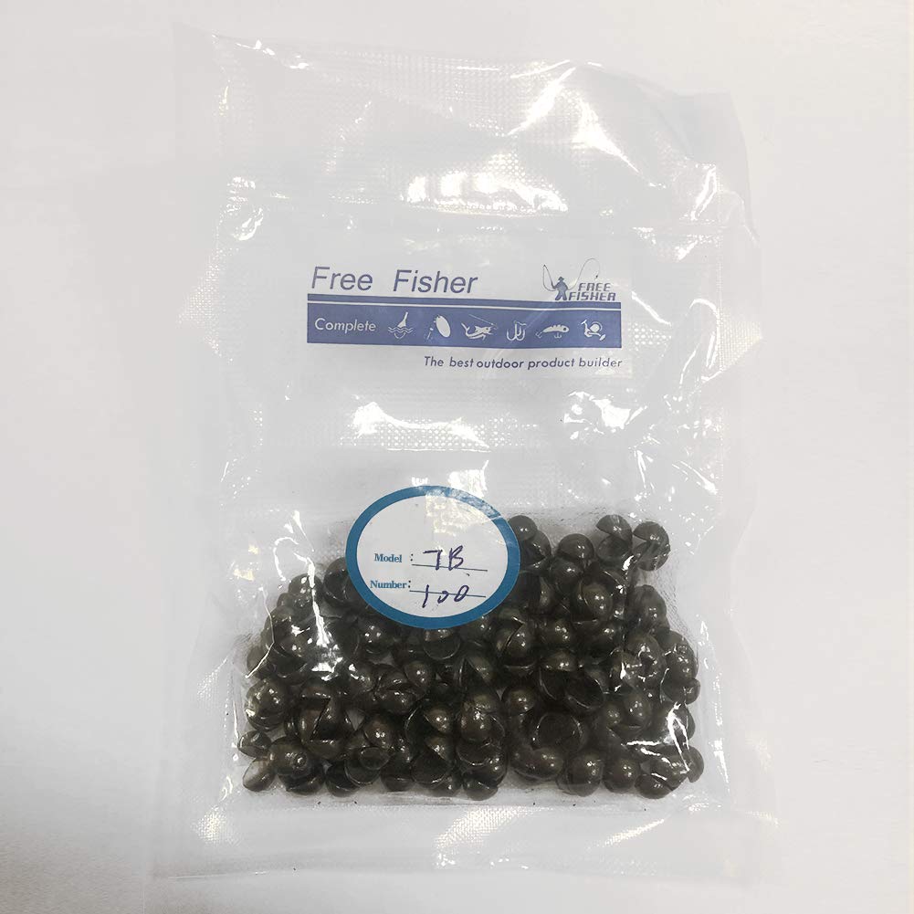 FREE FISHER Split Shot Sinkers Fishing Weights,Removable Fishing Split Shot Sinkers-Black,Split Shot Fishing Weights 2.3g/0.081oz 200pcs