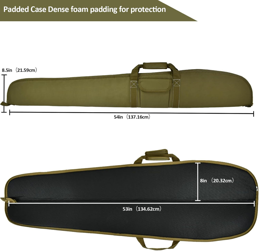 Soft Scoped Rifle Case - 52/54 Inch Padded Tactical Gun Bag for Shotguns | Ideal Hunting Accessory