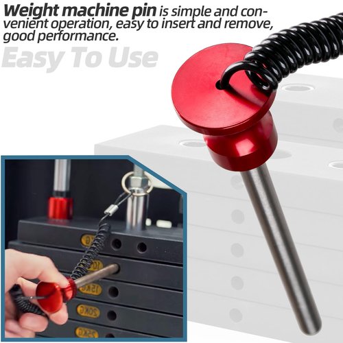 Sconva Magnetic Weight Stack Pin, Universal Gym Weight Pin Insert with Pull Rope Strength Training Equipment for Commercial Gym or Home Health Club Grade Steel Heavy Duty Gym Accessories