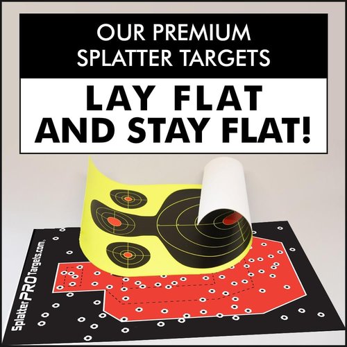 IPSC Style Splatter Targets - 12x18 Fully Reactive Shooting Targets with Bright Impact Splatter