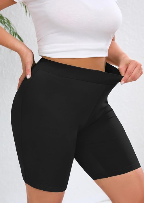 AusLook Plus Size Biker Shorts - High Waist Tummy Control for Women | Fitness & Yoga Gym Wear