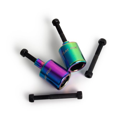 GRAVITI CLAS Fox Pro Stunt Scooter Pegs CNC Aluminum Pegs with Strong Axle Hardware for Kick Stunt Scooter Freestyle Stunt Scooters (Muticolor)