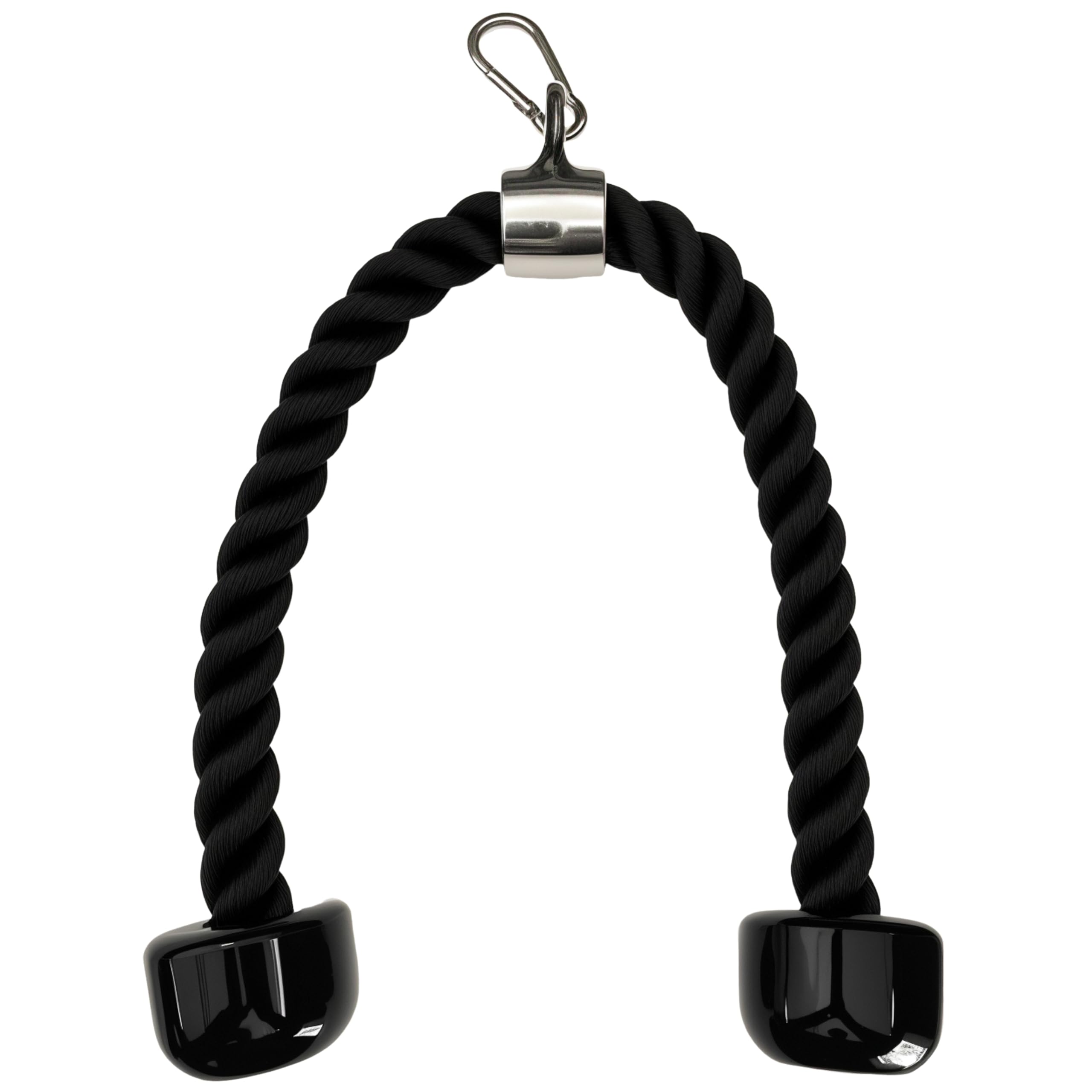 yuhqc Heavy Tricep Rope Cable Machine Accessories Nylon Tricep Rope for LAT Pull Down Pulley System Attachment, for Home Gym Weight Fitness with Carabiner