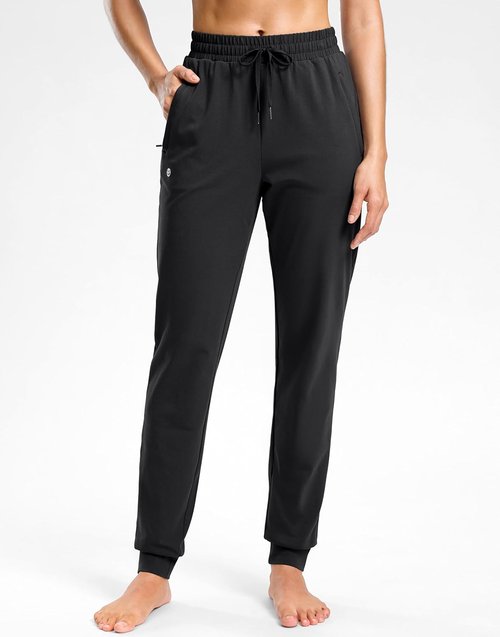 G Gradual Women's Cotton Joggers - Tall Sweatpants with Zipper Pockets | Yoga & Lounge Pants (30"/32"/34" Inseam)