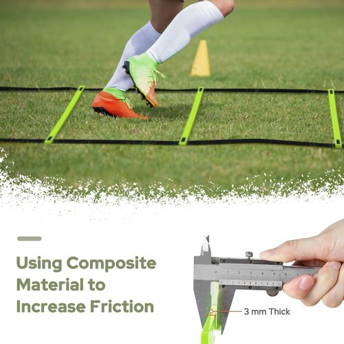 GHB Pro Agility Ladder - 12 Rung Speed Training Ladder | 20ft with Carrying Bag for Enhanced Performance
