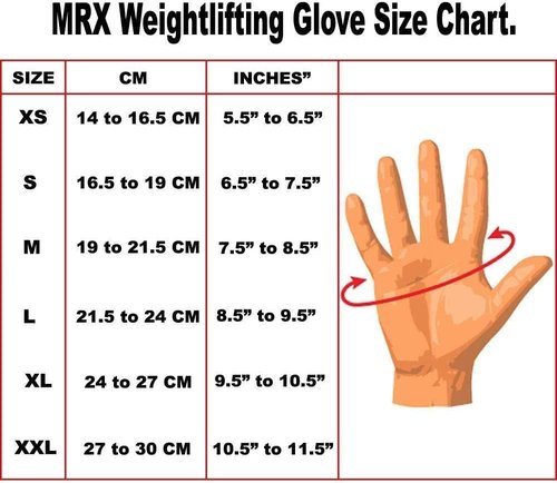 MRX Weightlifting Gloves - Men's Fingerless Workout Gloves with Wrist Support | Ideal for Powerlifting & Gym Use