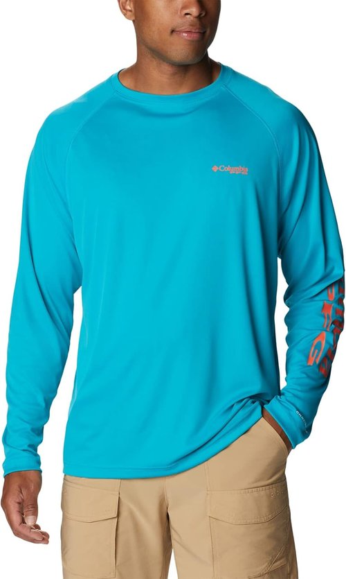 Columbia Men's PFG Terminal Tackle Long Sleeve Fishing Shirt - Lightweight & Quick-Dry
