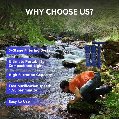 RETOTLA Emergency Water Filtration System for Camping & Survival