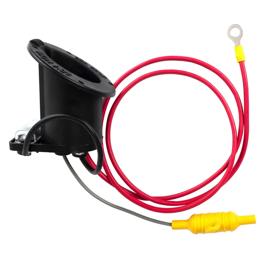 Roykaw 48 Volt Charger Receptacle with Fuse Assembly Replacement Compatible with Club Car DS 2000-up Electric Models, OEM# 101802101, 101796801, 101894901