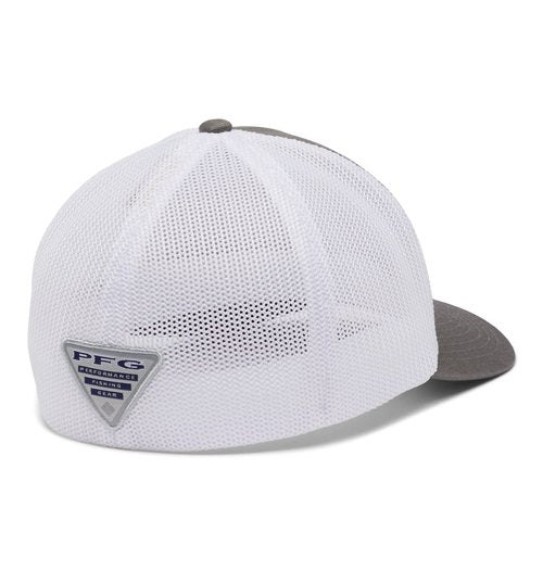 Columbia Unisex PFG Hooks Mesh Ball Cap-High Crown, Titanium/Silver, XX-Large