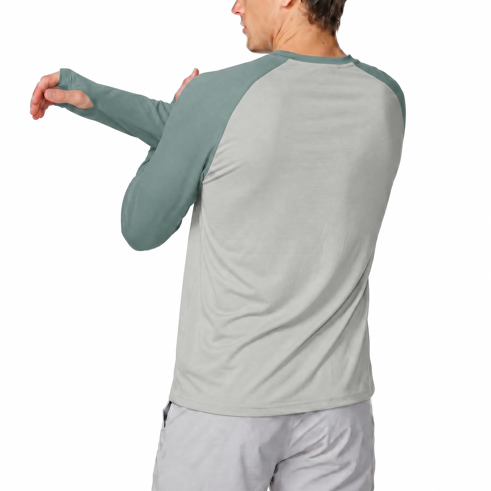 Riverruns Sun Protection Long Sleeve Shirts Rash Guard Shirts Ice-Cool Quick Dry Swim Shirt Fishing Sports Shirt, X-Large