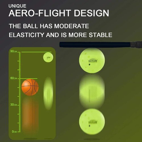 SKYPURE Z-40 Outdoor Pickleball Balls USAPA Pickle Balls - 40-Hole Professional Ball with High Visibility, One-Piece Molded for Tournament, Practice & All Skill Levels 12Balls-Packed