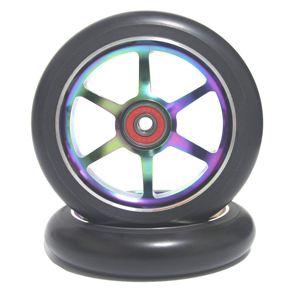 Z-FIRST 2pcs Replacement 120mm Pro Scooter Wheel with ABEC 9 Bearings Fit for MGP/Razor/Lucky Pro Scooters (T-Blue)