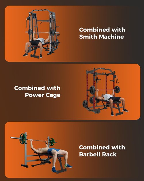 Adjustable Weight Bench for Home Gym, Foldable Workout Bench with 5-Position Backrest, Heavy-Duty Steel Frame, Compact Strength Training Bench for Beginners