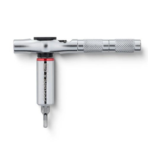 Feedback Sports | Reflex 5Nm Fixed Torque Ratchet Kit | Compact Mini Ratchet Set with 10 S2 Steel Bits for Precise Bicycle Maintenance | 5Nm Torque Limiting Bit