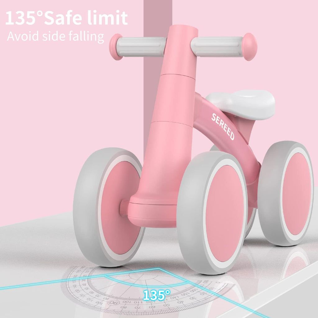 SEREED Baby Balance Bike - 4-Wheel Toddler Bike for 12-24 Months | Perfect First Birthday Gift