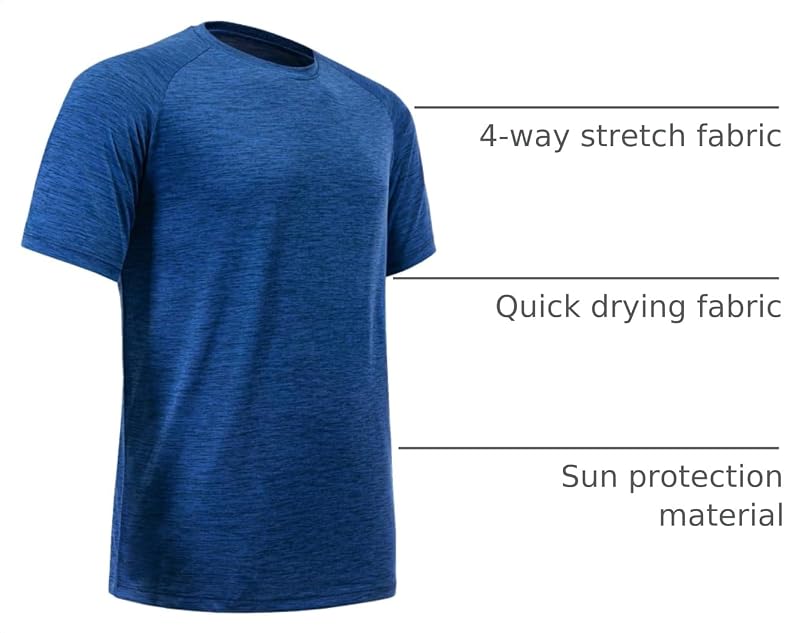 Balennz Dark Blue Medium Quick-Dry Men's Workout Shirt