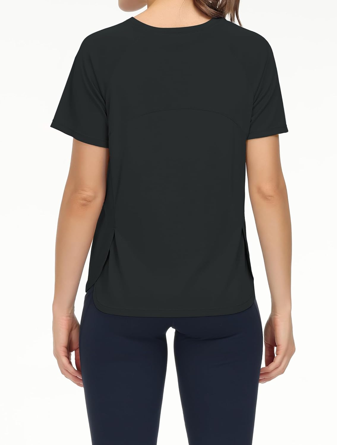 The Gym People Women's Breathable Short Sleeve Workout Shirts - Athletic Yoga Tees with Side Slits
