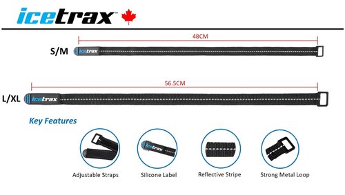 Adjustable Straps for ICETRAX Ice Cleats (L/XL (Men: 9.5-13 / Women: 11+))