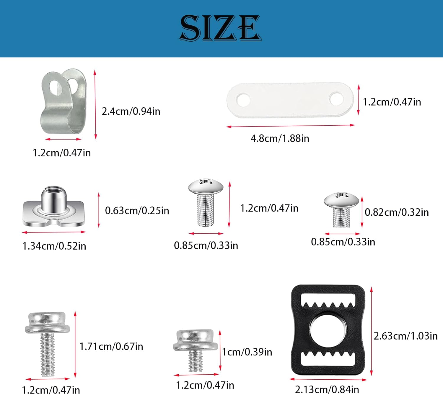 Skiennix Hockey Helmet Repair Kit - 36 Pieces with Clips, Gaskets, Screws & Chin Strap Adapter