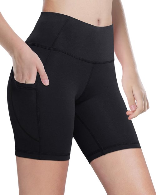 MIVEI Youth Girls Volleyball Spandex Shorts - Comfortable Athletic Compression for Dance & Gymnastics