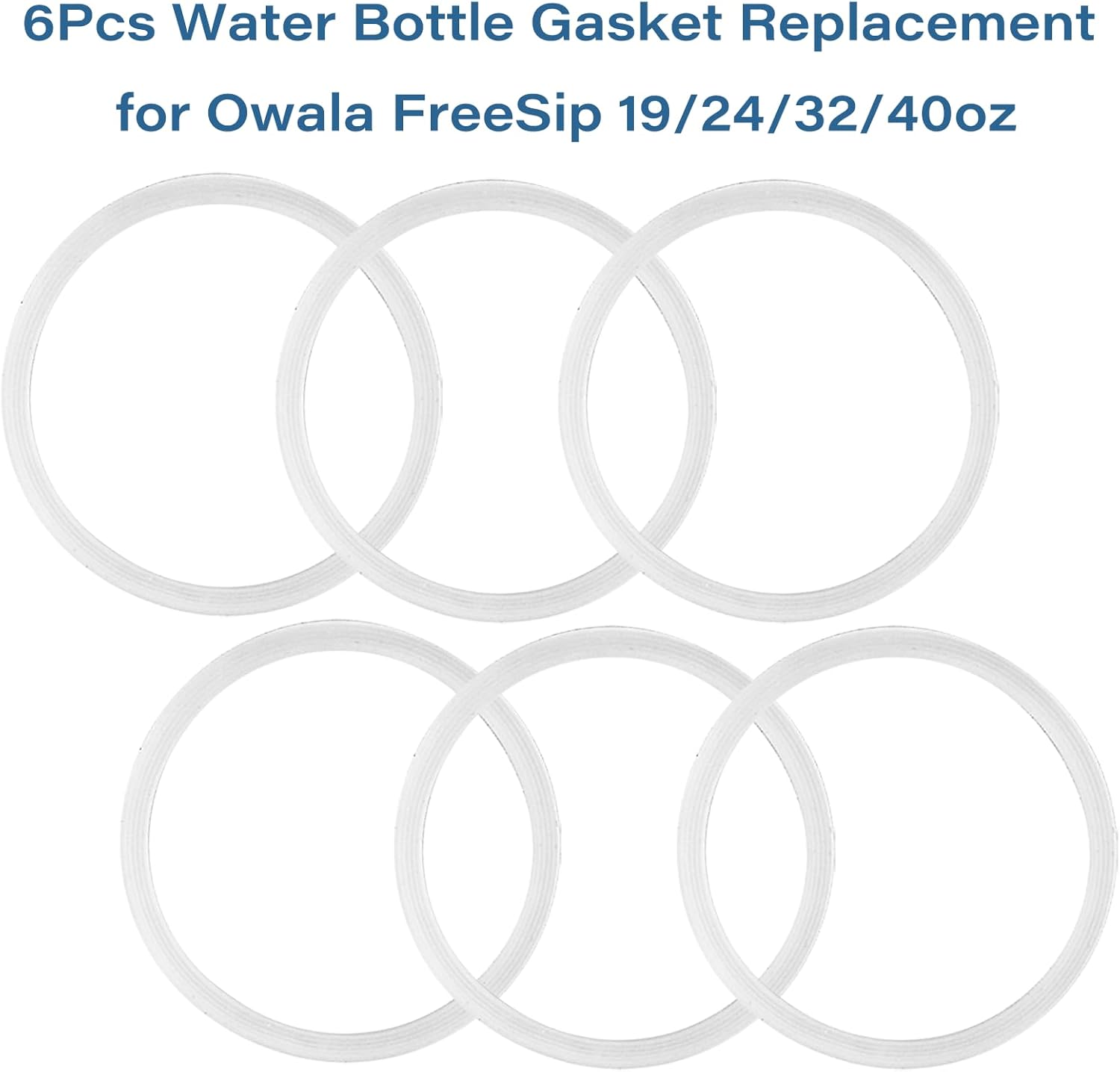 Owala | Water Bottle Gasket Replacement - 6 Silicone Lid Seals for FreeSip 19/24/32/40oz Cups
