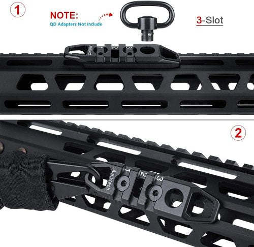 Aecktech Aluminum Rail Section Accessories - Compatible with MMlocks/KKeymods | 3-Slot, 7-Slot, 11-Slot Options