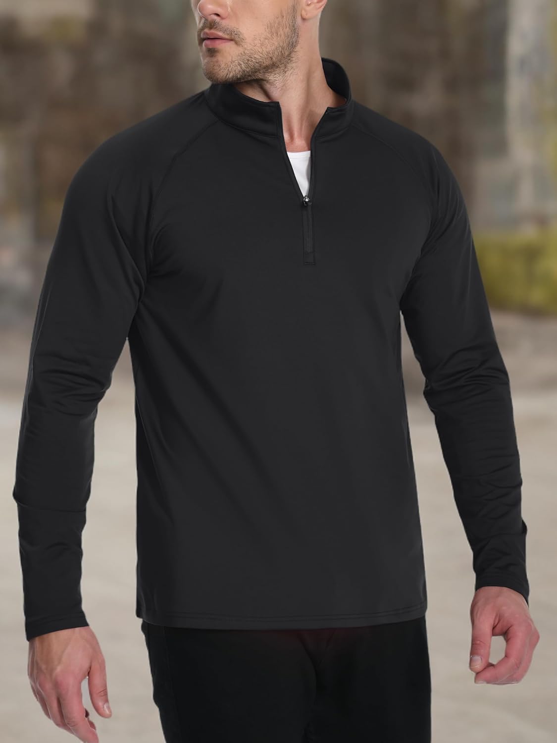 TACVASEN Men's Quarter Zip Pullover - Fleece Lined Thermal Golf Shirt | Warm Winter Sweatshirt
