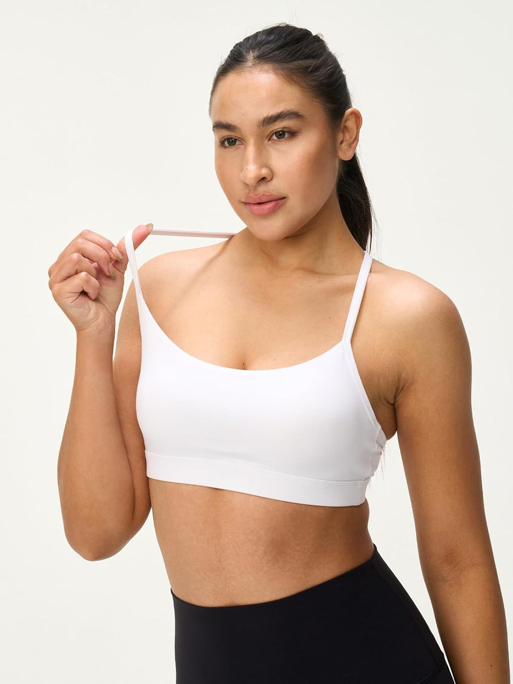 Skiennix Women's Y-Back Padded Sports Bra - Soft, Strappy U-Neck for Low Impact Yoga & Pilates