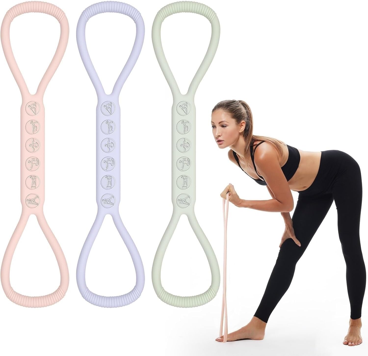 Skiennix Figure 8 Resistance Band - Upgraded Physical Therapy Tool | 3 Resistance Levels for All Ages